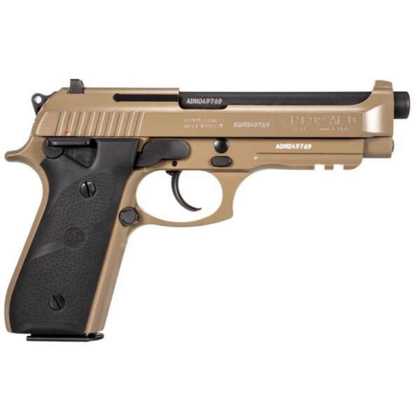 Taurus PT92 Handgun 9mm Luger 17rd Magazines (2) 5" Barrel FDE Black Hogue Grip - Precision Shot Firearms