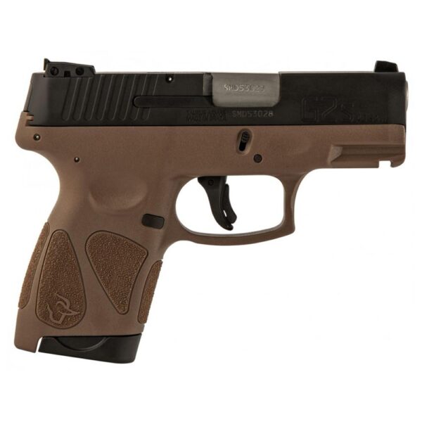 Taurus G2C Handgun 9mm Luger 12rd Magazine 3.2" Barrel Black Slide/Brown Grip - Precision Shot Firearms