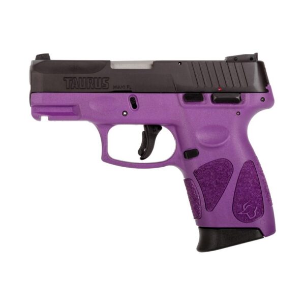 Taurus G2C Handgun 9mm Luger 12rd Magazine 3.2" Barrel Black Slide/Dark Purple Grip - Precision Shot Firearms