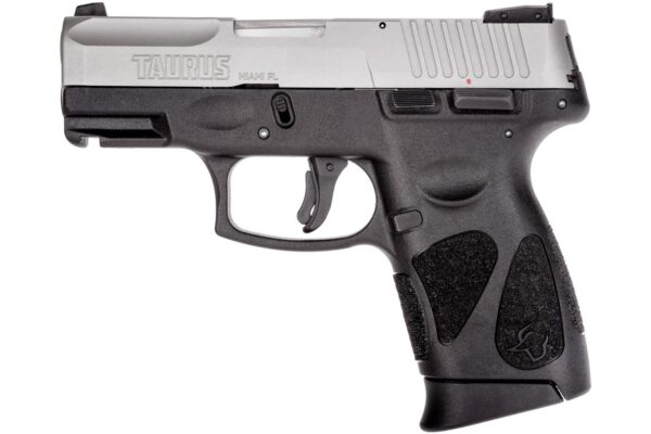 Taurus G2C Handgun 9mm Luger 12rd Magazine 3.2" Barrel Stainless Steel Slide/Black Frame - Precision Shot Firearms