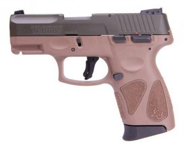 Taurus G2C Handgun 9mm Luger 12rd Magazine 3.2" Barrel MS Green Slide/Brown Grip - Precision Shot Firearms