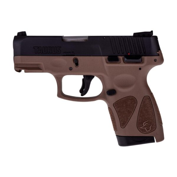 Taurus G2S Handgun 9mm Luger 7rd Magazines 3.2" Barrel Black Slide/Brown Grip - Precision Shot Firearms