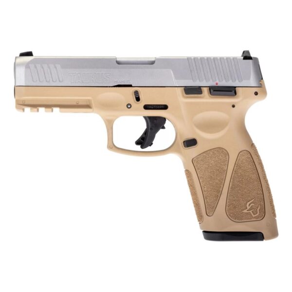Taurus G3 Full Size Handgun 9mm Luger 17/rd 4" Barrel Stainless Steel and Tan with Steel Sights - Precision Shot Firearms