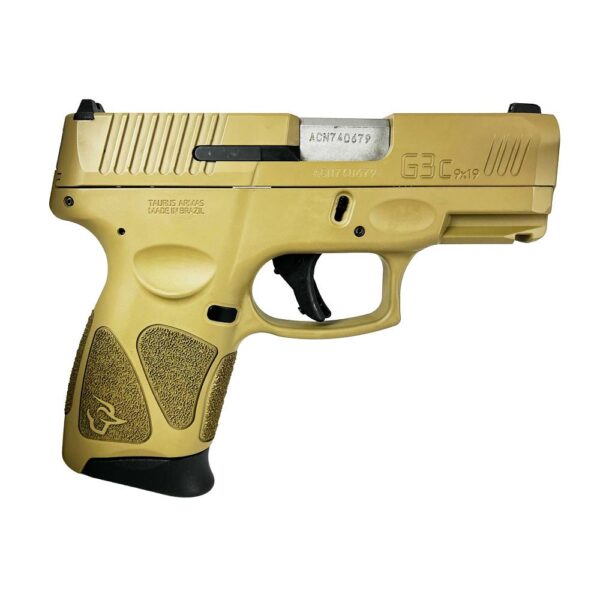 Taurus G3C Handgun 9mm Luger 12rd Magaiznes 3.2" Barrel FDE Slide/FDE Grip - Precision Shot Firearms