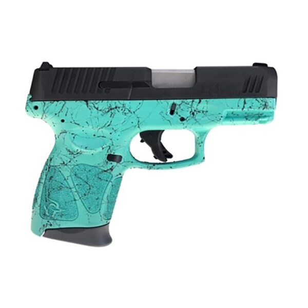Taurus G3C Handgun 9mm Luger 12/rd 3.2" Barrel Teal with Black Splatter - Precision Shot Firearms