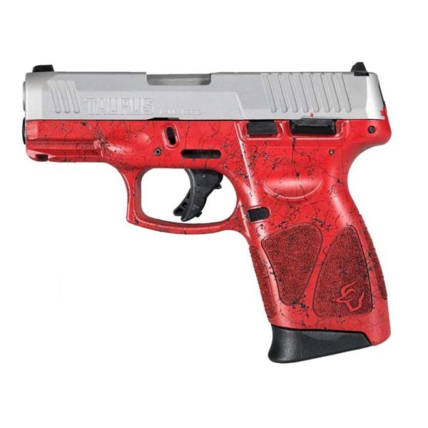 Taurus G3C Handgun 9mm 3 10/rd Magazines 3.2" Barrel Ruby Red Splatter Black Stainless Steel - Precision Shot Firearms
