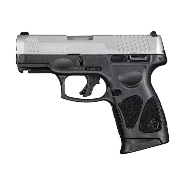 Taurus G3C Handgun 9mm Luger 12rd Magazines(2) 3.26'' Barrel Stainless Slide/Black Grip - Precision Shot Firearms