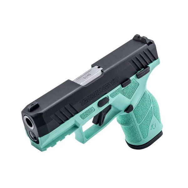 Taurus GX2 Handgun 9mm Luger 13rd Magazines (2) 3.38" Barrel Cyan Frame/Black Slide - Precision Shot Firearms