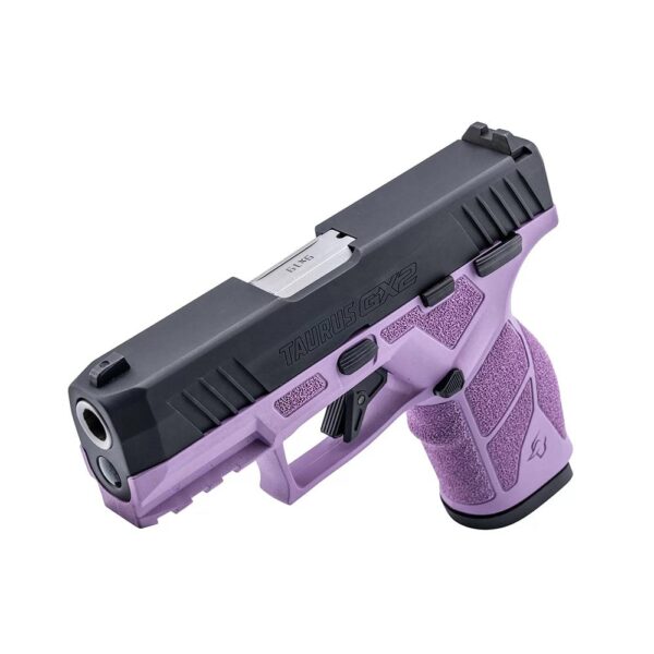 Taurus GX2 Handgun 9mm Luger 10rd Magazines (2) 3.38" Barrel Light Purple Frame/Black Slide - Precision Shot Firearms