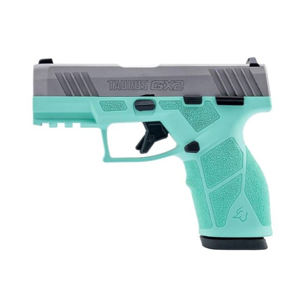 Taurus GX2 Handgun 9mm Luger 10rd Magazines (2) 3.38" Barrel Cyan Frame/Stainless Slide - Precision Shot Firearms