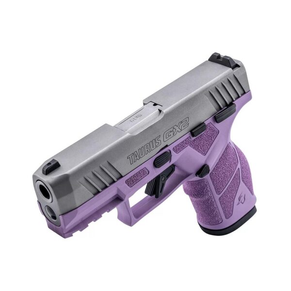 Taurus GX2 Handgun 9mm Luger 10rd Magazines (2) 3.38" Barrel Light Purple Frame/Stainless Slide - Precision Shot Firearms