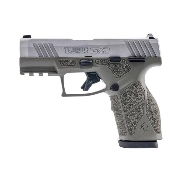 Taurus GX2 Handgun 9mm Luger 10rd Magazines (2) 3.38" Barrel OD Green Frame/Stainless Slide - Precision Shot Firearms