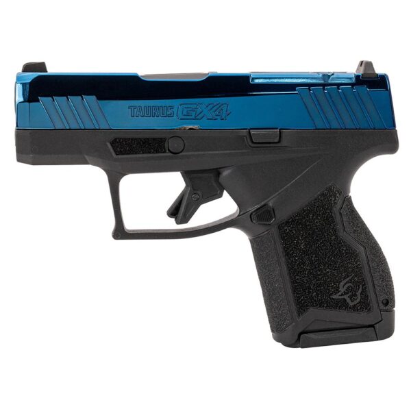 Taurus GX4 Handgun 9mm Luger 11rd (1) & 13rd (1) Magazines 3" Barrel Blue Slide and Black - Precision Shot Firearms