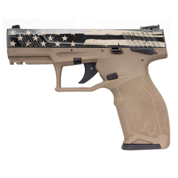 Taurus TX22 Handgun 22LR 16rd Magazines (2) 4" Barrel FDE US Flag - Precision Shot Firearms