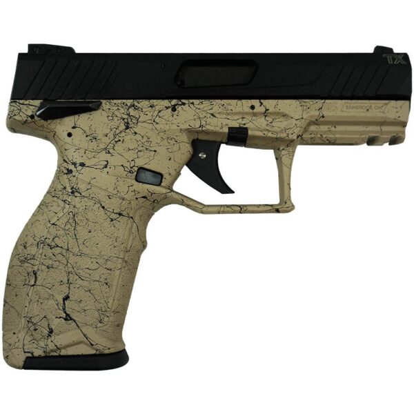 Taurus TX22 Handgun 22LR 16rd Magazines (2) 4" Barrel Black Slide FDE Frame with Black Splatter - Precision Shot Firearms