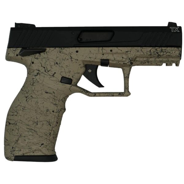 Taurus TX22 Handgun 22LR 10rd Magazines (2) 4" Barrel Black Slide FDE Frame with Black Splatter - Precision Shot Firearms