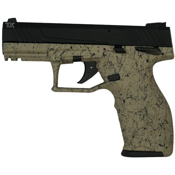 Taurus TX22 Handgun 22LR 10rd Magazines (2) 4" Barrel Black Slide FDE Frame with Black Splatter - Precision Shot Firearms