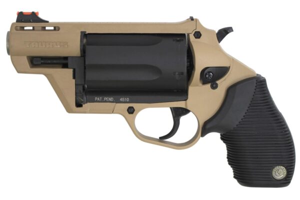 Taurus Judge Public Defender Polymer Handgun .45 Colt/.410 ga 5rd Capacity 2" Barrel Brown Frame - Precision Shot Firearms