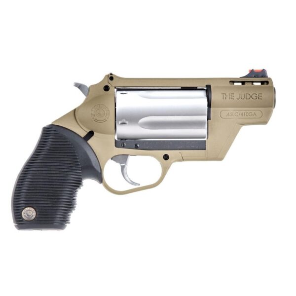 Taurus Judge Public Defender Handgun .45 Colt 5rd Capacity 2" Barrel Stainless Steel FDE - Precision Shot Firearms