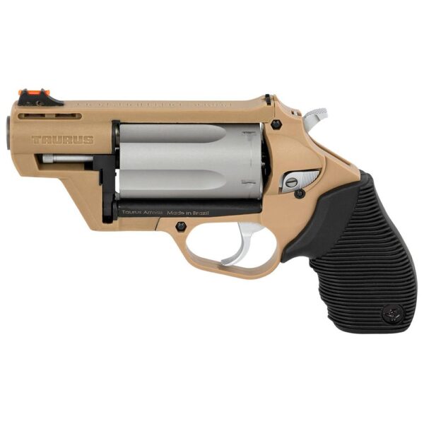 Taurus Judge Public Defender Handgun .45 Colt 5rd Capacity 2" Barrel Stainless Steel FDE - Precision Shot Firearms