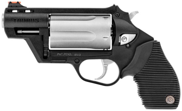 Taurus Judge Public Defender Polymer Handgun .45 Colt/.410 ga 5rd Capacity 2.5" Barrel Black Frame Stainless Cylinder - Precision Shot Firearms