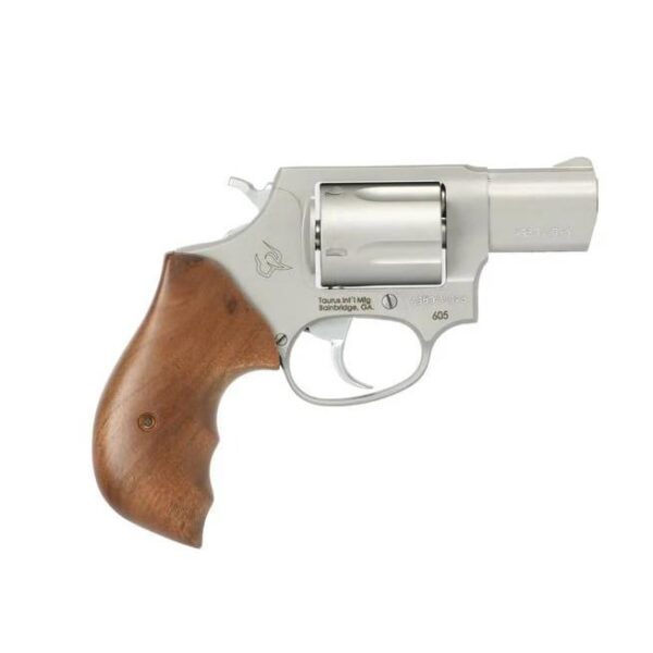Taurus M605 Stainless Steel Handgun .357 Mag 5rd Capacity 2" Barrel Turkish Walnut Grips - Precision Shot Firearms