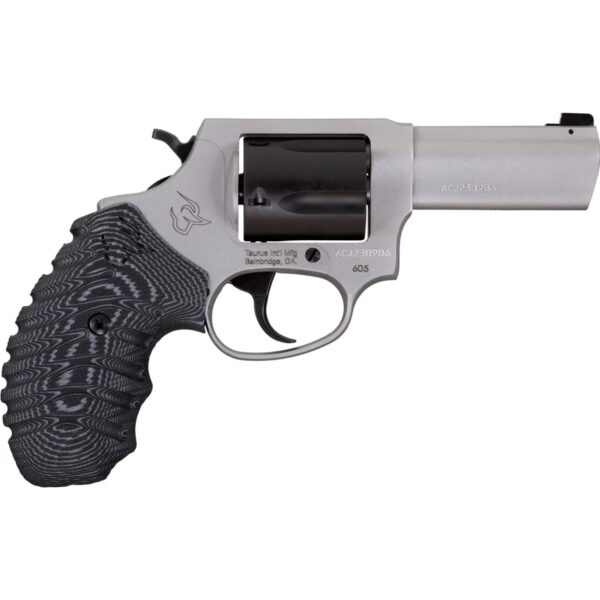 Taurus Defender 605 Handgun 357 Mag/38 Spl+P Matte 5rd Capacity 3" Stainless Steel Barrel Black Cylinder VZ Grips - Precision Shot Firearms
