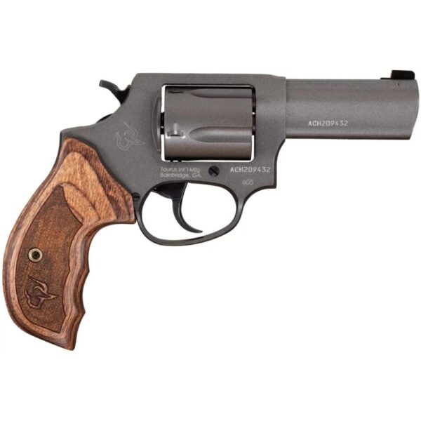 Taurus Defender 605 Handgun 357 Mag/38 Spl 5rd Capacity 3" Barrel Black with Wood Grips Night Sights - Precision Shot Firearms