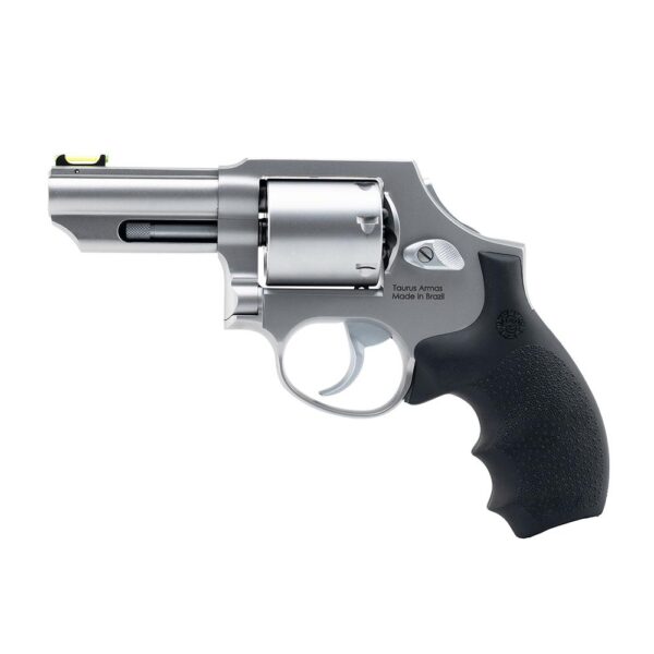 Taurus 66 Combat Handgun .357 Mag 7rd Capacity 3" Stainless Barrel Matte Frame w/Hogue Grip Front Fiber Optic Sight - Precision Shot Firearms