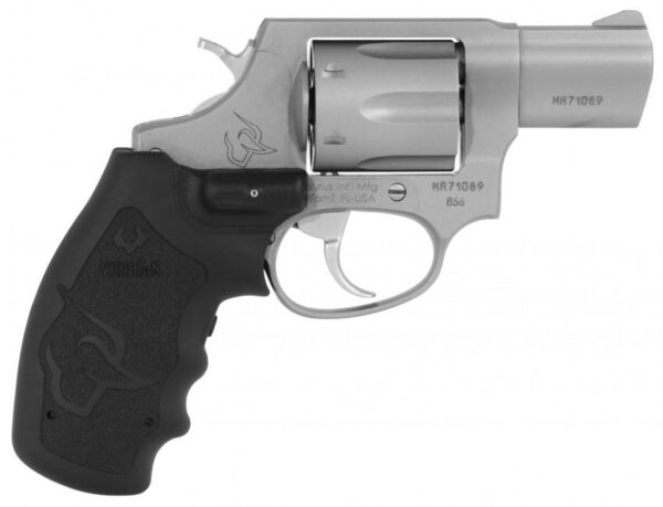 Taurus 856 Handgun .38 Spl(+P) 6rd Capacity 2" Barrel Black/Stainless Frame Viridian Red Laser Grip - Precision Shot Firearms