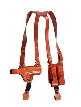 Tagua Gun and Mag Shoulder Holster for Cold 45 Brown RH - Precision Shot Firearms