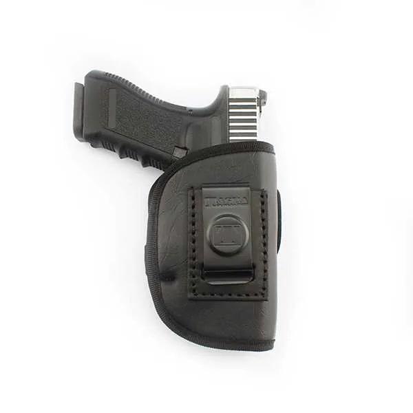 Tagua Leather Ecoleather Weightless 4 in 1 Open Top Holster for Most 9mm Luger/.40/.45 Black RH - Precision Shot Firearms