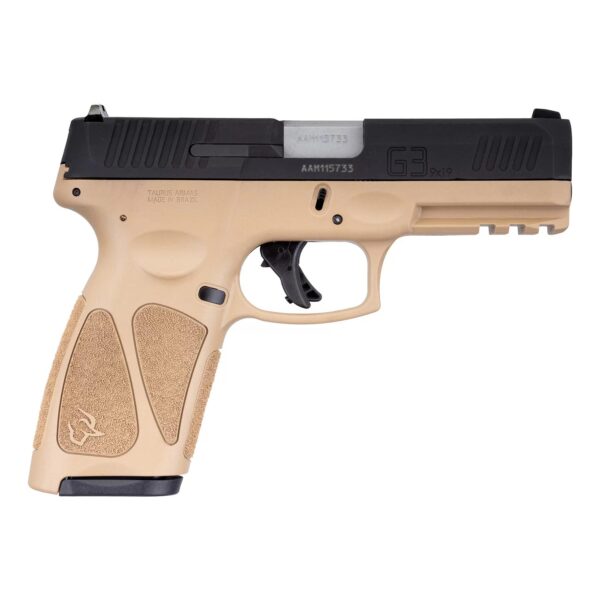 Taurus G3 Tenifer Matte Black/Tan 9mm Luger Full Size 17rds. Steel Sights 4" Barrel - Precision Shot Firearms