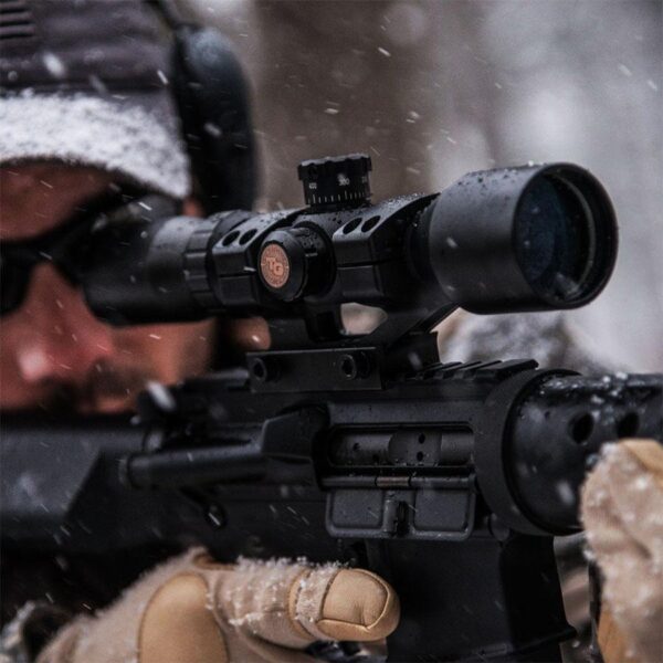 Truglo Tru-Brite 30 SeriesTactical Rifle Scope 1-6x24mm 30mm SFP IR Power Ring Duplex Mil-Dot Illum Black - Precision Shot Firearms