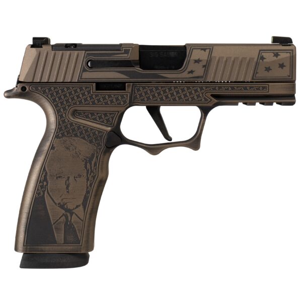 Sig Sauer P365 XMACRO TACOPS "Trump Fight" Handgun 9mm Luger 17rd Magazines(3) 3.7" - Precision Shot Firearms