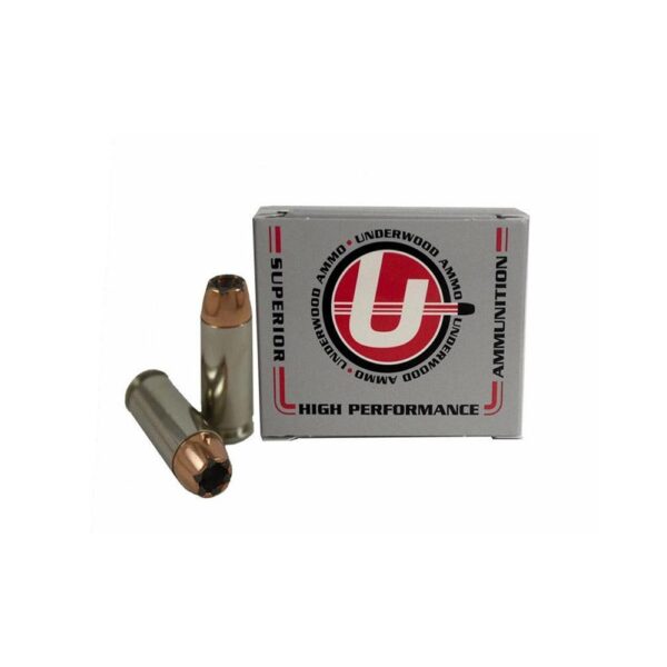 Underwood Ammo Handgun Ammunition 10mm Auto 165gr JHP 1400 fps 20/ct - Precision Shot Firearms