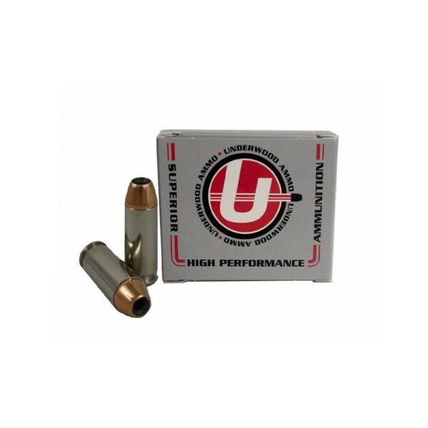Underwood Ammo Sporting Jacket Handgun Ammunition 10mm Auto 180gr JHP 1250 fps 20/ct - Precision Shot Firearms