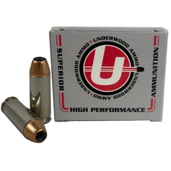 Underwood Ammo Bonded Jacketed Hollow Point Handgun Ammunition 10mm Auto 180gr JHP 1300 fps 20/ct - Precision Shot Firearms