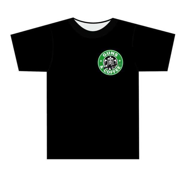 Tuff Products Guns and Coffee Short Sleeve Shirt Black M - Precision Shot Firearms