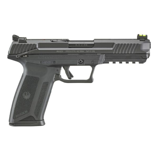 Ruger 5.7 Handgun 5.7x28mm 10/rd Magazines (2) 4.94" Barrel Black Fiber Optic Sights - Precision Shot Firearms