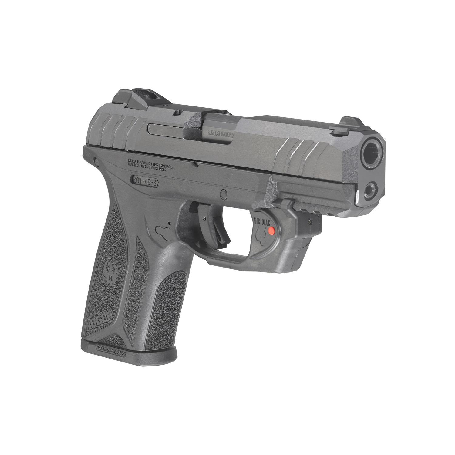 Ruger Security w/Viridian Laser Handgun 9mm Luger 15rd Magazines(2) 4" Barrel Black - Precision Shot Firearms