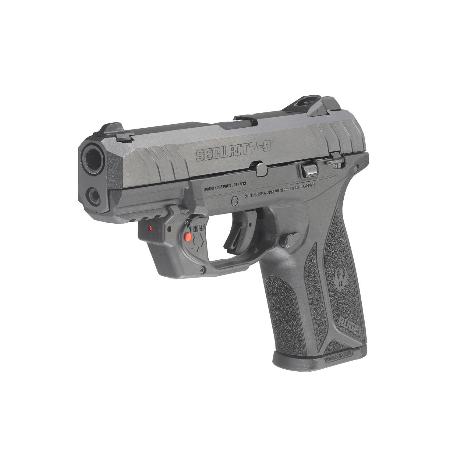 Ruger Security w/Viridian Laser Handgun 9mm Luger 15rd Magazines(2) 4" Barrel Black - Precision Shot Firearms