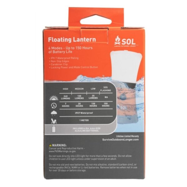 Survive Outdoors Longer Floating Lantern with Power Bank 240 Lumens Orange - Precision Shot Firearms