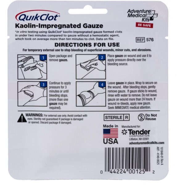 Ready Brands Adventure Medical Kits QuikClot Gauze 3"" x 2' - Precision Shot Firearms