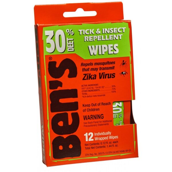 Ready Brands Ben's 30% DEET Wipes - 12/ct - Precision Shot Firearms