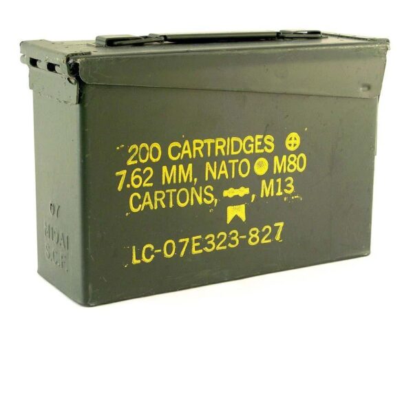 30 Cal M19A/7.62 Military Ammunition Can Used- Fair Condition - Precision Shot Firearms
