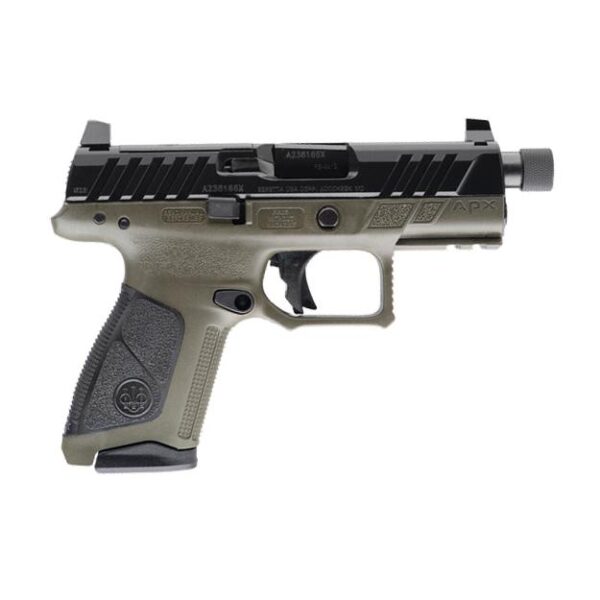 Beretta APX-A1 Compact Tactical Handgun 9mm Luger 15(1)/17(2)rd Magazines 4.2" ODG Frame - Precision Shot Firearms