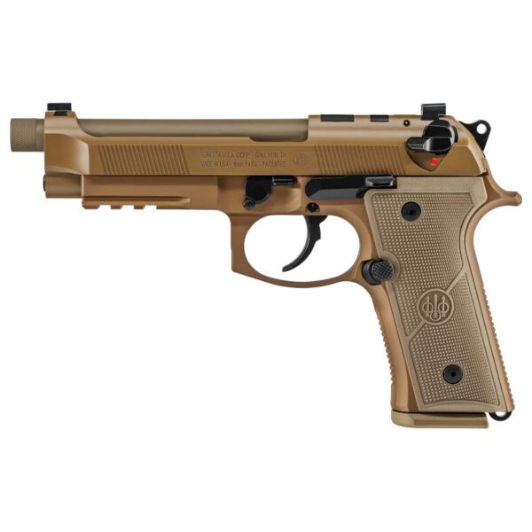 Beretta M9A4 G FDE Handgun 9mm Luger 18/rd Magazines (3) 5.1" Barrel - Precision Shot Firearms