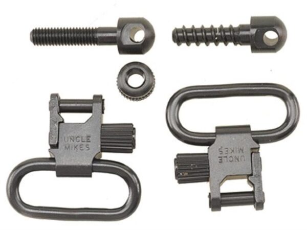 Uncle Mike's QD Machine Screw Type Swivel - 1" Black - Precision Shot Firearms