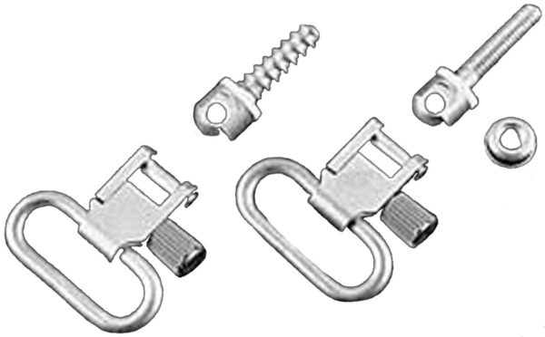 Uncle Mike's QD Machine Screw Type Swivel - 1" Nickel - Precision Shot Firearms